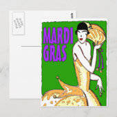 Mardi Gras Poster Postkarte (Vorne/Hinten)
