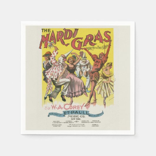 Mardi Gras Poster Serviette (Vorderseite)