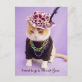 Mardi Gras Postkarte (Vorderseite)
