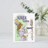 Mardi Gras Postkarte (Stehend Vorderseite)