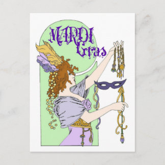 Mardi Gras Postkarte