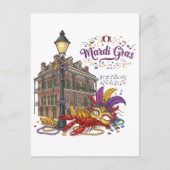 Mardi Gras Postkarte (Vorderseite)