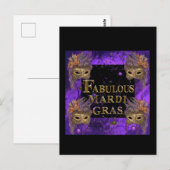 Mardi Gras Postkarte (Vorne/Hinten)