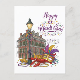 Mardi Gras Postkarte