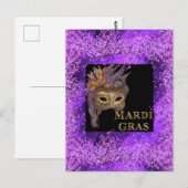 Mardi Gras Postkarte (Vorne/Hinten)
