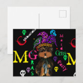 Mardi GRAS Postkarte (Vorne/Hinten)