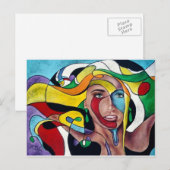 Mardi Gras Postkarte (Vorne/Hinten)