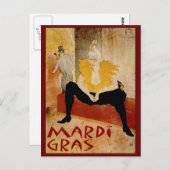 Mardi Gras Postkarte (Vorne/Hinten)