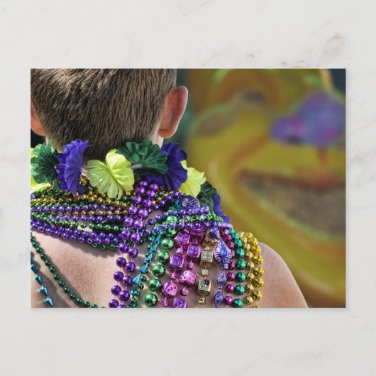 Mardi Gras Postkarte (Vorderseite)