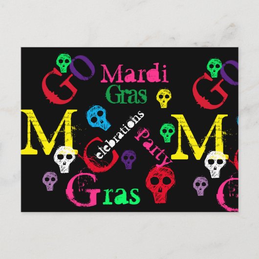 MARDI GRAS POSTKARTE (Vorderseite)