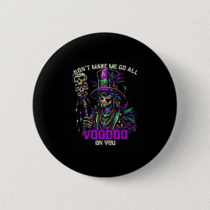 Mardi Gras Priest Hexendoktor Voodoo auf Sie Button