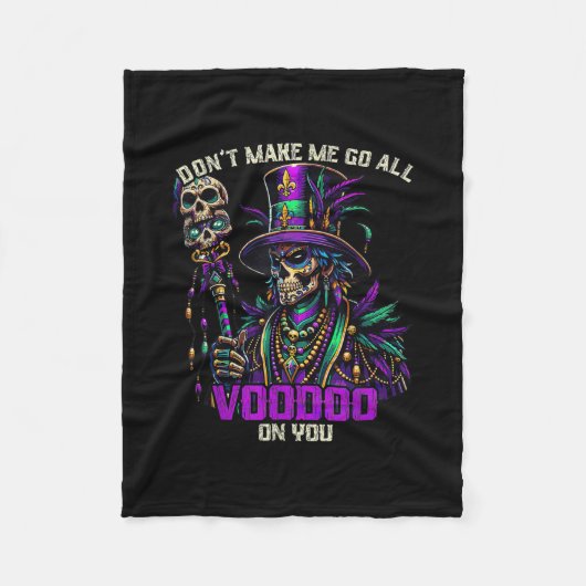 Mardi Gras Priest Hexendoktor Voodoo auf Sie Fleecedecke (Vorderseite)