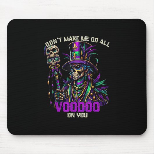 Mardi Gras Priest Hexendoktor Voodoo auf Sie Mousepad (Vorne)