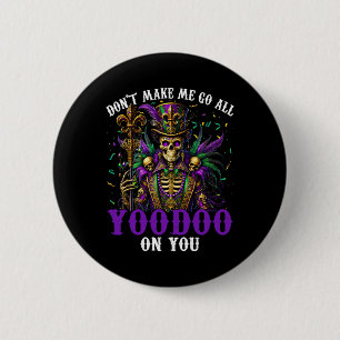 Mardi Gras Priest Top Hat New Orleans Hexendoktor Button