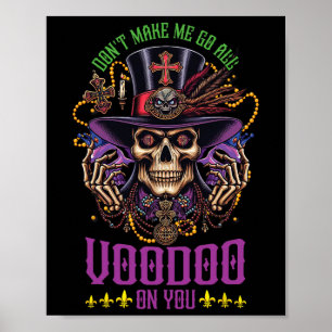 Mardi Gras Priest Top Hat New Orleans Hexendoktor Poster