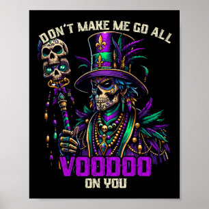 Mardi Gras Priest Top Hat New Orleans Hexendoktor Poster