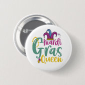 Mardi Gras Princess Funny Mardi Gras Karnival Button (Vorne & Hinten)