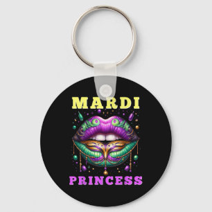 Mardi Gras Princess Mardi Gras Lips 2025 Frauen Schlüsselanhänger
