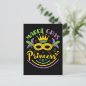 Mardi Gras Princess Postkarte (Stehend Vorderseite)