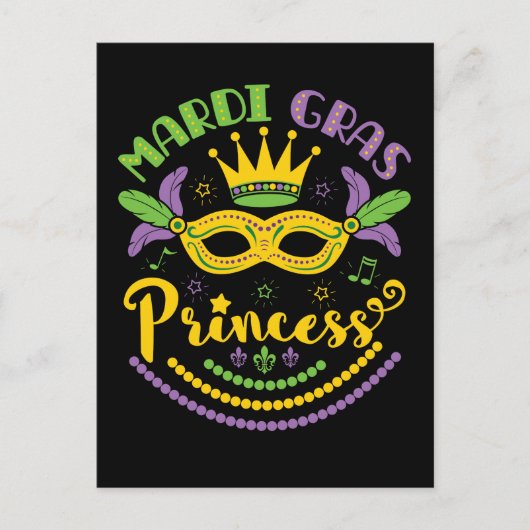 Mardi Gras Princess Postkarte (Vorderseite)
