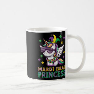 Mardi Gras Princess Unicorn Fett Dienstag Mädchen Kaffeetasse