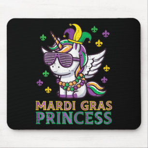 Mardi Gras Princess Unicorn Fett Dienstag Mädchen Mousepad