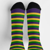 Mardi Gras Purple Gold and Green Striped Socks Socken (Oben)