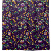 Mardi Gras Purple Pattern Duschvorhang (Vorderseite)