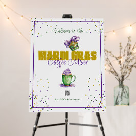Mardi Gras QR Code Begrüßungszeichen