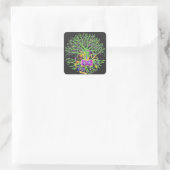 Mardi gras quadratischer aufkleber (Tasche)