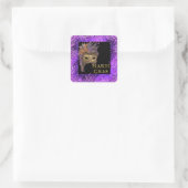 Mardi Gras Quadratischer Aufkleber (Tasche)