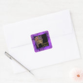 Mardi Gras Quadratischer Aufkleber (Umschlag)