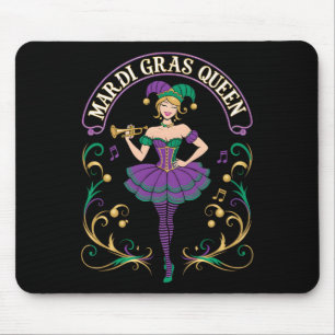 Mardi Gras Queen Fun Carnival Mardi Gras für Fraue Mousepad
