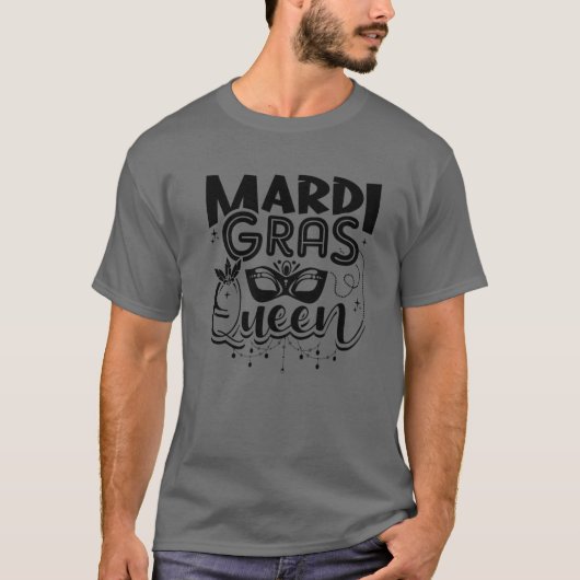 Mardi Gras Queen Funny T-Shirt (Vorderseite)