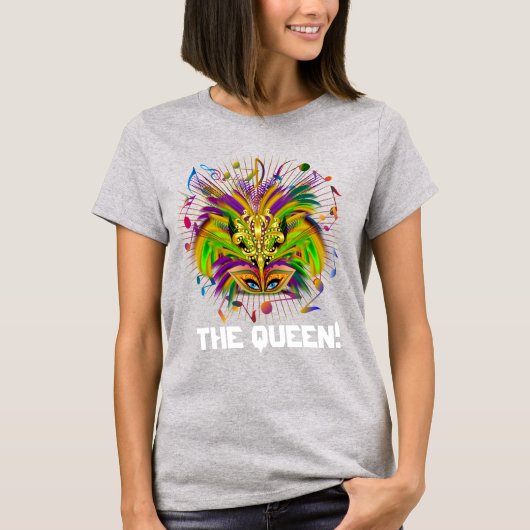 Mardi Gras Queen Light View Notes T-Shirt (Vorderseite)