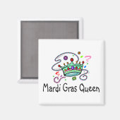 Mardi Gras Queen Magnet (Vorderseite/Rückseite)