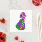 Mardi Gras Queen Paper Napkins Serviette (Beispiel)