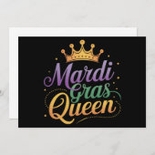 Mardi Gras Queen Parade Kostüme Party Einladung (Vorne/Hinten)