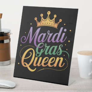 Mardi Gras Queen Parade Kostüme Party Sockelschild