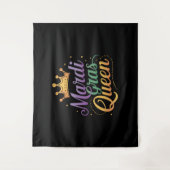 Mardi Gras Queen Parade Kostüme Party Wandteppich (Vorderseite)