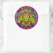 Mardi Gras Queen Style 2 View Notes Runder Aufkleber (Tasche)