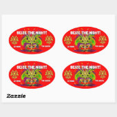 Mardi Gras Queen View Notes Bitte Ovaler Aufkleber (Blatt)