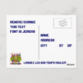 Mardi Gras Queen View Notes Bitte Postkarte (Rückseite)