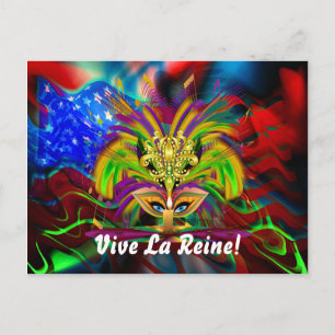 Mardi Gras Queen View Notes Bitte Postkarte