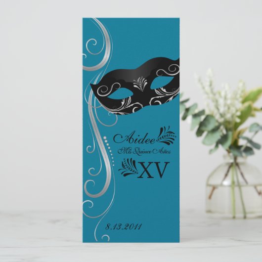 Mardi Gras Quince Programm (Stehend Vorderseite)