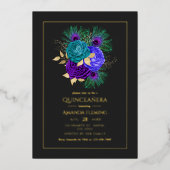 Mardi Gras Quinceañera Einladung (Vorderseite)