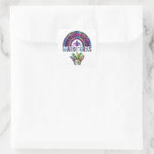 Mardi Gras Rainbow and Mask Square Sticker (Tasche)