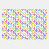 Mardi Gras Rainbow Lilie Pattern Geschenkpapier Set (Vorderseite 3)