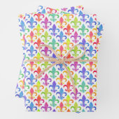 Mardi Gras Rainbow Lilie Pattern Geschenkpapier Set (Beispiel)