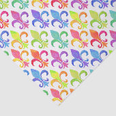 Mardi Gras Rainbow Lilie Pattern Seidenpapier (Ausschnitt)